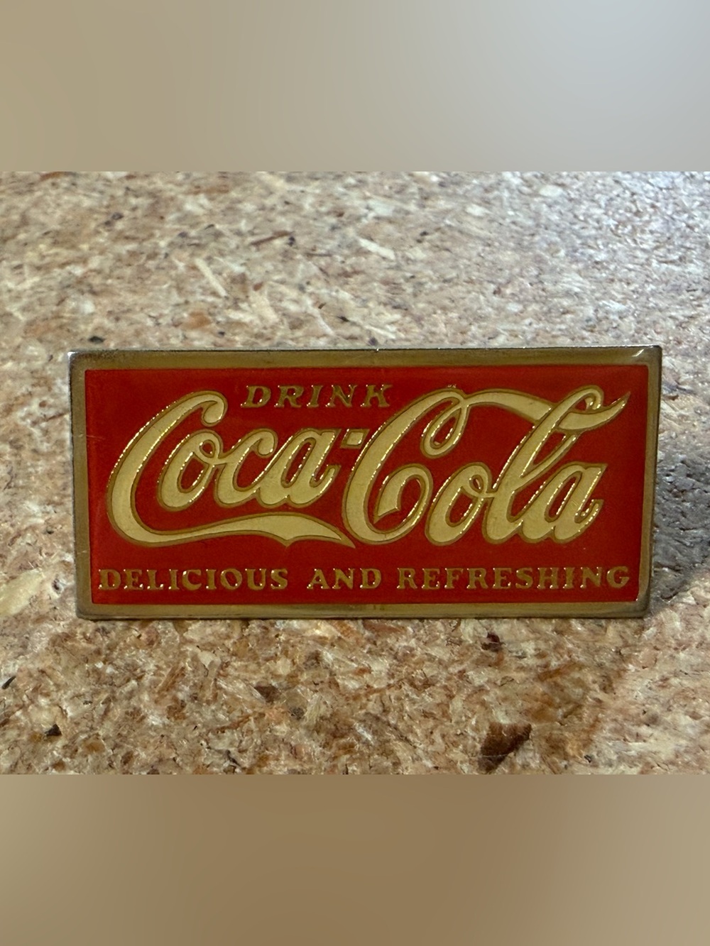 Vintage Drink Coca-Cola Coke Delicious And Refreshing Enamel Lapel Hat Pin